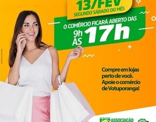 Comércio de Votuporanga abre sábado até às 17 horas