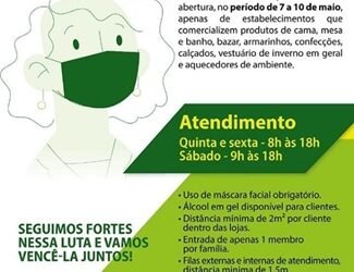 ACV anuncia comércio aberto até as 18 horas neste sábado