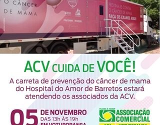 ACV: carreta de mamografias ainda tem vaga