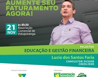 Educação Financeira é tema de encontro na ACV, nesta quinta-feira