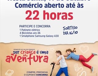 Comércio fica aberto até 22h nesta sexta-feira