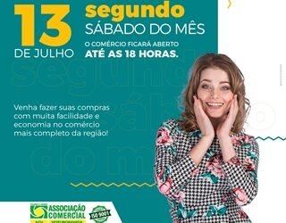 Comércio fica aberto neste sábado, até às 18h