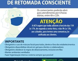 Comunicado ACV – Flexibilização na Fase 3, em Votuporanga