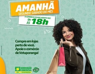 Lojas ficam abertas até às 18h, neste sábado