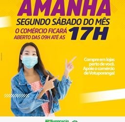 Sábado de comércio aberto até às 17 horas em Votuporanga