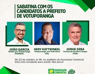 Sabatina da ACV com candidatos a prefeito de Votuporanga será nesta quinta-feira
